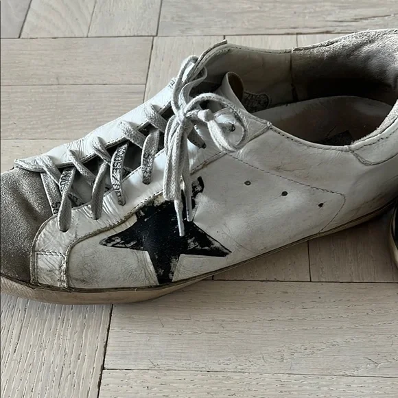 Golden Goose White and Black Sneakers - Picture 3 of 6